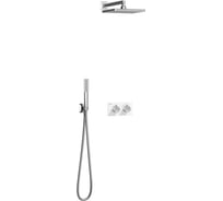 Встраиваемый термостатический смеситель TESKA Teona с душевой лейкой и головным душем, белый T4110B