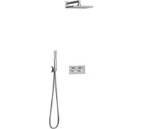 Встраиваемый термостатический смеситель TESKA Teona с душевой лейкой и головным душем, хром T4100C