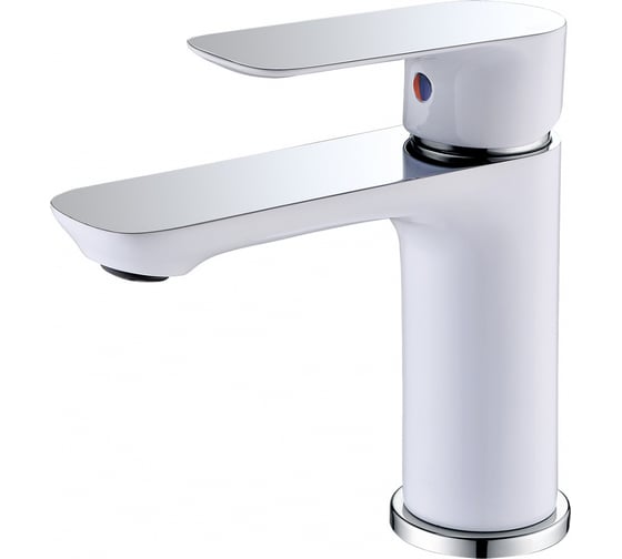 Смеситель для раковины ABBER Weiss Insel белый-хром AF8010W