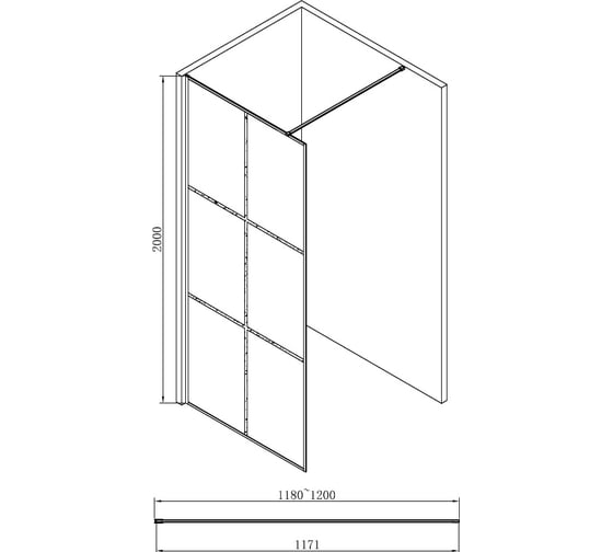 Душевая перегородка ABBER Eleganz Immer Offen AG62120B