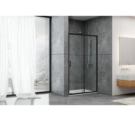 Душевая дверь ABBER Schwarzer Diamant AG30110B
