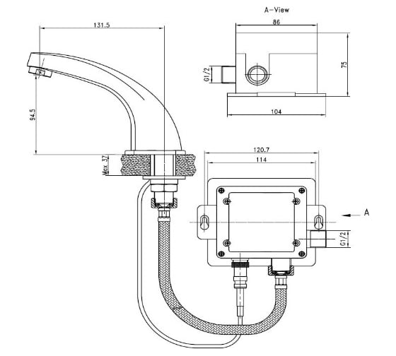 Сенсорный смеситель KAISER Sensor Electric power тюльпан 38111