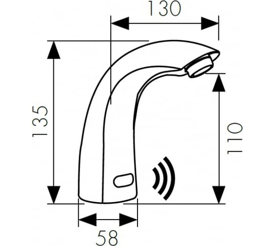 Сенсорный смеситель KAISER Sensor тюльпан 38411