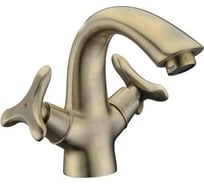 Смеситель KAISER Trio тюльпан, 3-х листник, Bronze 57011-1