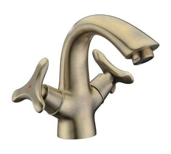 Смеситель KAISER Trio тюльпан, 3-х листник, Bronze 57011-1 1
