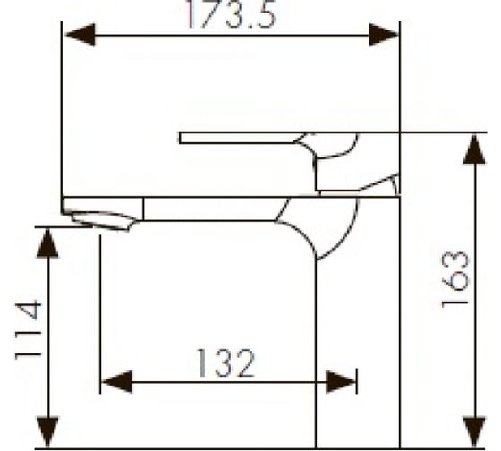Смеситель KAISER Linear тюльпан, хром, O35 59011