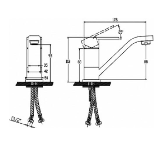 Смеситель для раковины KAISER Sharp O35 64111