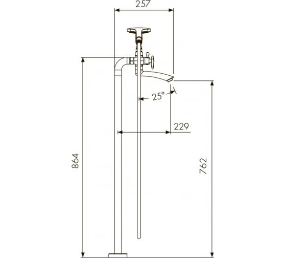 Напольный смеситель для ванны KAISER Trio 57222