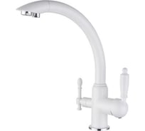 Смеситель для кухни KAISER Vincent однорукий, боковой, под фильтр, белый глянец, O35 31244-10