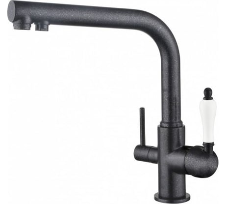 Смеситель для кухни KAISER Vincent однорукий, боковой, под фильтр, черный мрамор, O35 31144-2