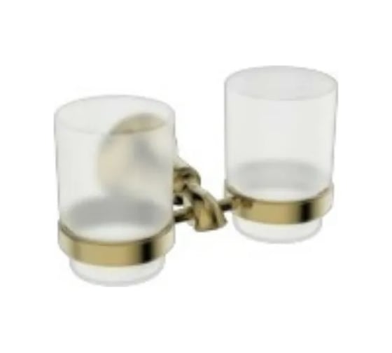 Двойной держатель со стаканами KAISER стекло, бронза, латунь KH-4015 1