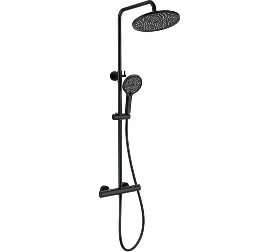 Душевая система с термостатом Wonzon & Woghand черный матовый WW-B3013-T1-MB