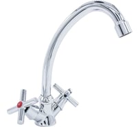 Смеситель для кухни Damento PURA CU17.01, 1/2 керамика, хром, излив 335 мм, гибкая подводка 000030