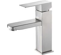 Смеситель для раковины PLATAN 15803 Stockholm, нерж.сталь, высокий излив, картридж 35мм, гайка УТ-00052167