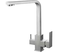 Смеситель для кухни PLATAN 75803-02 Stockholm с каналом для фильтрованной воды, нерж.сталь, высокий излив, картридж 35мм УТ-00052185