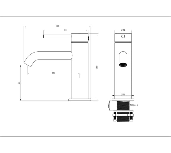 Смеситель для раковины Wonzon & Woghand хром WW-88139017-CR