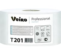Туалетная бумага VEIRO PROFESSIONAL Comfort Т201 в средних рулонах 23250
