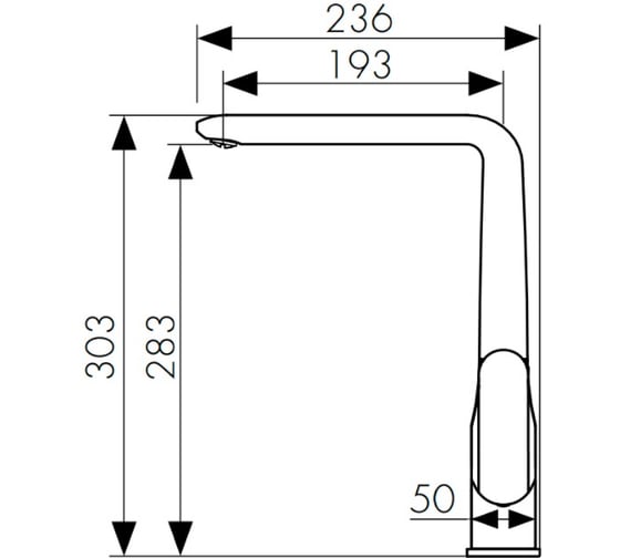 Смеситель для кухни KAISER Estilo боковая O35 62044
