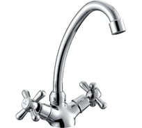 Смеситель для мойки KAISER Carlson Style крест/жесткая подводка+цанга 1/2Н (1 пара) 11133