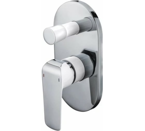 Смеситель KAISER Glory скрытый монтаж, с переключателем на душ O35 белый+хром 69177