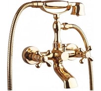 Смеситель для ванны KAISER Carlson Style крест 44222-3/44223-3 GOLD