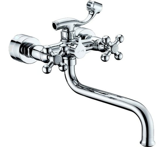 Смеситель для ванны KAISER Carlson Lux крест 11255