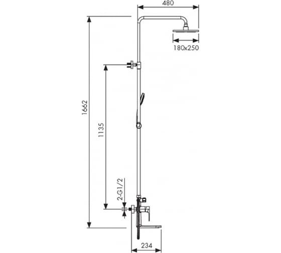 Душевая система KAISER Linear O35 59182