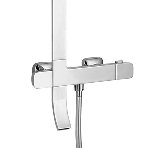 Душевая система с термостатом KAISER Zinger квадрат, серые лейки 35282