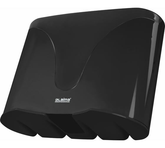 Диспенсер для полотенец LAIMA Extra Professional, система H2, Z-сложения, черный, Abs-пластик, 609473