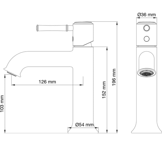 Смеситель для раковины Wonzon & Woghand хром WW-88018073-CR