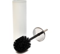 Гарнитур для туалета KROFFOS Pure White матово-белого цвета с чёрной щёткой-ёршиком 890705