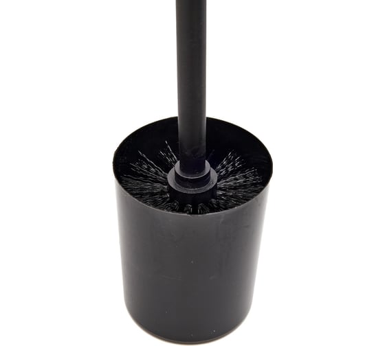 Гарнитур для туалета KROFFOS Pure Black матово-чёрного цвета с чёрной щёткой-ёршиком 890743