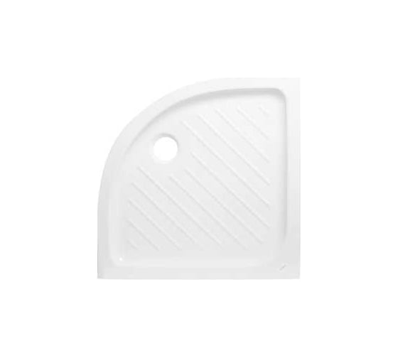 Поддон керамический Vidima Fresh 90x90 см, полукруг, белый, рифленый, без каркаса W833561 023-3605