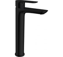 Смеситель для раковины KAISER Cezar высокий с гайкой O35, черный 05111-2