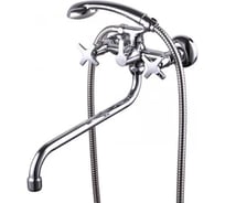 Смеситель для ванны с душем KAISER Crystal с керамическим дивертером, излив круглый 28155