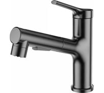 Смеситель для раковины Wonzon & Woghand с выдвижным изливом, темный графит WW-A40862-BGG