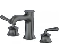 Смеситель для раковины Wonzon & Woghand на 3 отверстия, темный графит WW-88159008-BGM