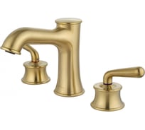 Смеситель для раковины Wonzon & Woghand на 3 отверстия, брашированное золото WW-88159008-BG