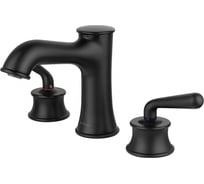 Смеситель для раковины Wonzon & Woghand на 3 отверстия, черный матовый WW-88159008-MB