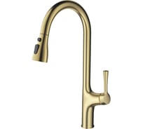 Смеситель для кухни Wonzon & Woghand с выдвижным изливом, брашированное золото WW-AE54123-BG