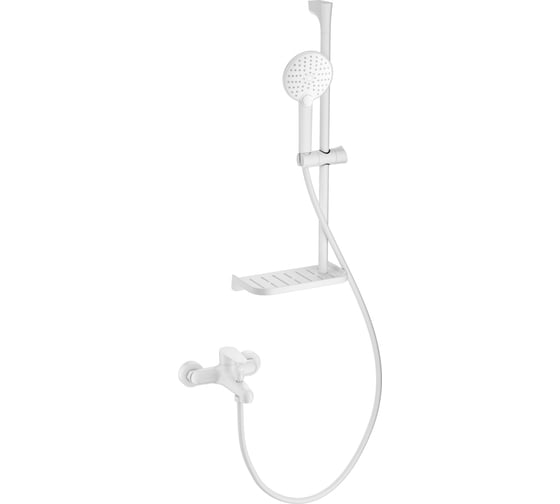 Смеситель для ванны с душевым гарнитуром Wonzon & Woghand белый матовый WW-AE3201-MW 1