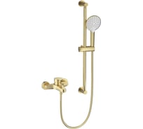 Смеситель для ванны с душевым гарнитуром Wonzon & Woghand брашированное золото WW-С2501-BG