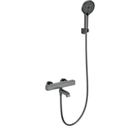 Смеситель для ванны с душем и термостатом Wonzon & Woghand темный графит WW-B2016-A1-BGG