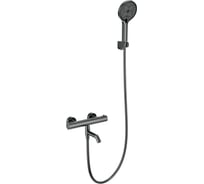 Смеситель для ванны с душем и термостатом Wonzon & Woghand темный графит WW-B2065-A1-BGG