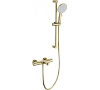 Смеситель для ванны с душем и термостатом Wonzon & Woghand брашированное золото WW-С2018-A-BG