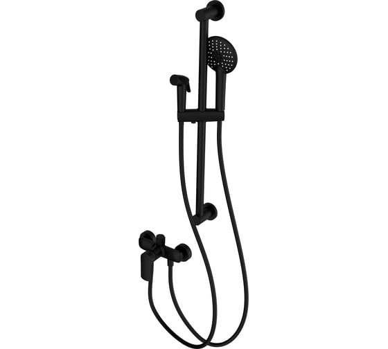 Смеситель для душа с гарнитуром Wonzon & Woghand черный матовый WW-A4888-MB