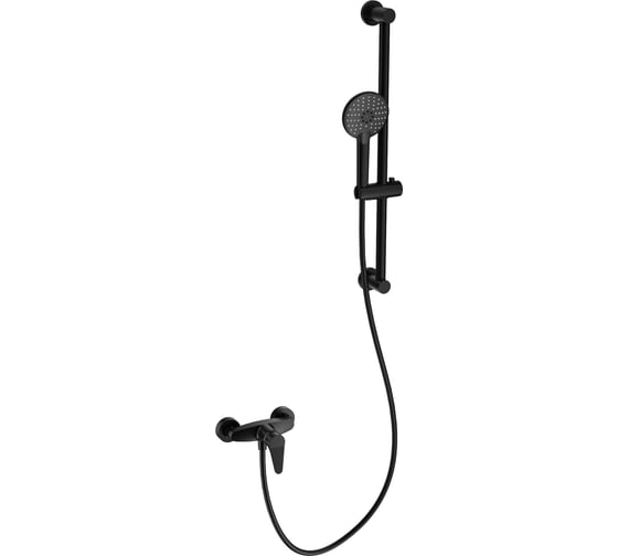Смеситель для душа с гарнитуром Wonzon & Woghand черный матовый WW-AE3103-MB
