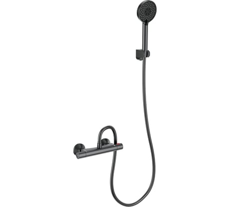 Смеситель для душа с термостатом Wonzon & Woghand темный графит WW-B1005-A-BGG