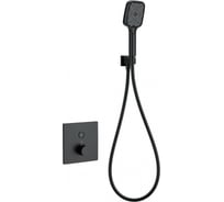 Встраиваемый смеситель для душа с термостатом Wonzon & Woghand черный матовый WW-D1017-B-MB