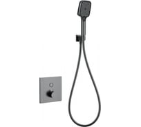 Встраиваемый смеситель для душа с термостатом Wonzon & Woghand темный графит WW-D1017-B-BGG